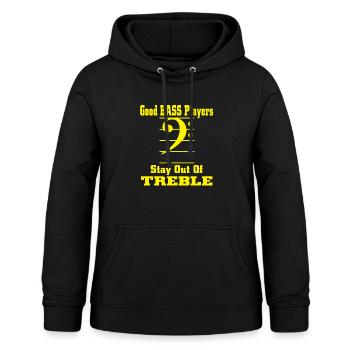 bass player - Women's Hoodie - black - Front - AI Model Female 172 light (172cm)