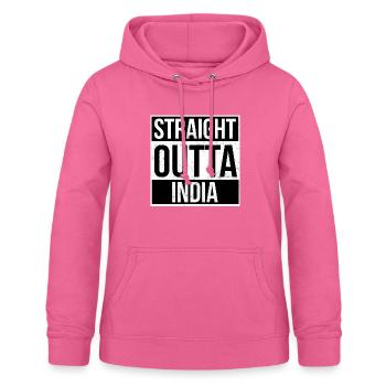 Straight Outta India - Frauen Hoodie - Pink - Vorne - AI Model Female 172 light (172cm)