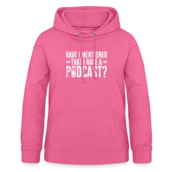 Podcaster Podcast - Frauen Hoodie - Pink - Vorne - AI Model Female 172 light (172cm)