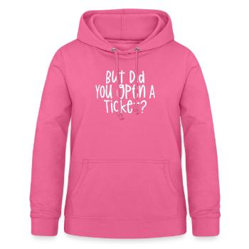 Mais avez-vous ouvert un ticket - Sweat à capuche Femme - rose - Devant - AI Model Female 172 light (172cm)