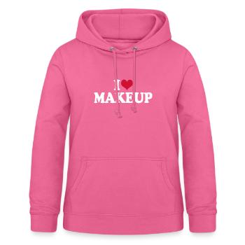 Schminken I Love Makeup - Frauen Hoodie - Pink - Vorne - AI Model Female 172 light (172cm)