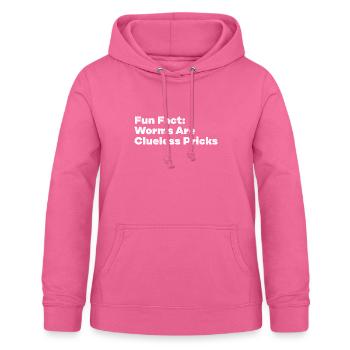 Worms Are Pricks Funny Animal Pun Humor Animal - Frauen Hoodie - Pink - Vorne - AI Model Female 172 light (172cm)