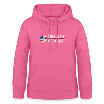 C'est ma chemise de vote Votez pour la première fois - Sweat à capuche Femme - rose - Devant - AI Model Female 172 light (172cm)