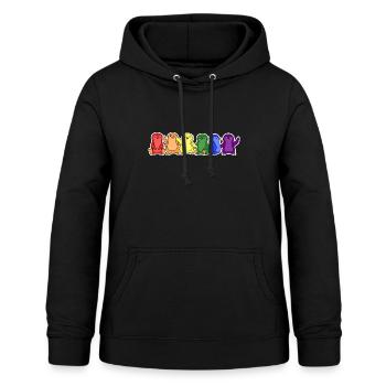 LGBT+ Flagge Penguin Design für LGBT+ Menschen - Frauen Hoodie - Schwarz - Vorne - AI Model Female 172 light (172cm)