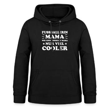 Fußballerin Spruch Sport Lustiger Fußball Geschenk - Frauen Hoodie - Schwarz - Vorne - AI Model Female 172 light (172cm)