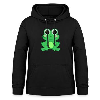 Grenouille roi grenouille prince grenouilles trémie - Sweat à capuche Femme - noir - Devant - AI Model Female 172 light (172cm)
