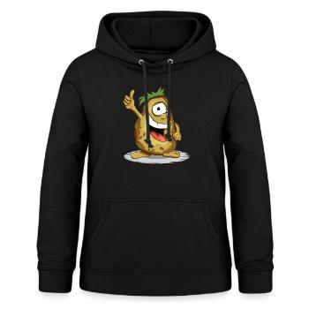 geile kartoffel - Frauen Hoodie - Schwarz - Vorne - AI Model Female 172 light (172cm)
