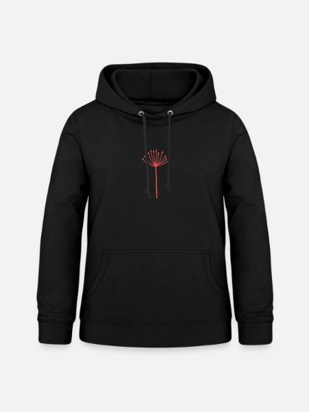 Rote Blume - Frauen Hoodie - Schwarz