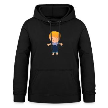 enfant - Sweat à capuche Femme - noir - Devant - AI Model Female 172 light (172cm)