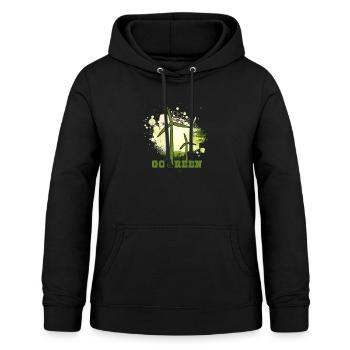 Windrad Windenergie gegen Atomkraft Geschenk - Frauen Hoodie - Schwarz - Vorne - AI Model Female 172 light (172cm)