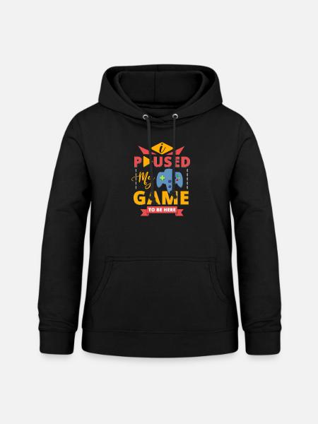 Paused Game - Frauen Hoodie - Schwarz