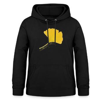 GOLDENES GINKGO BLATT - Frauen Hoodie - Schwarz - Vorne - AI Model Female 172 light (172cm)