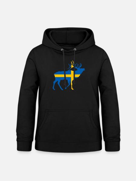 Elch Schweden - Frauen Hoodie - Schwarz