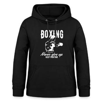 Amour de boxe - Sweat à capuche Femme - noir - Devant - AI Model Female 172 light (172cm)