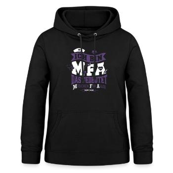 MFA - lila - Frauen Hoodie - Schwarz - Vorne - AI Model Female 172 light (172cm)