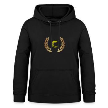 Nom de l'IC de Cottbus - Sweat à capuche Femme - noir - Devant - AI Model Female 172 light (172cm)