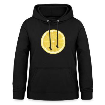 Zitrone - Frauen Hoodie - Schwarz - Vorne - AI Model Female 172 light (172cm)