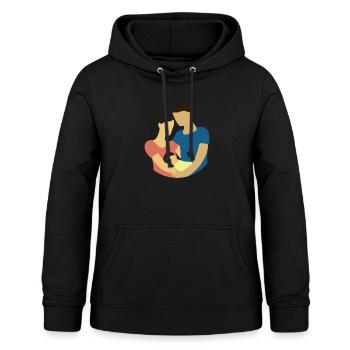 famille - Sweat à capuche Femme - noir - Devant - AI Model Female 172 light (172cm)