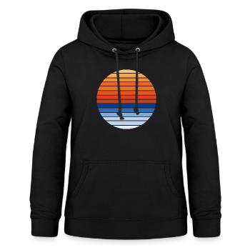 Sonnenuntergang am Meer - Frauen Hoodie - Schwarz - Vorne - AI Model Female 172 light (172cm)