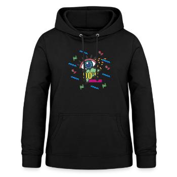 90s neunziger 1990er Kid Spielzeug Geschenk Idee - Frauen Hoodie - Schwarz - Vorne - AI Model Female 172 light (172cm)