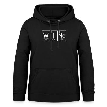 Wein - Frauen Hoodie - Schwarz - Vorne - AI Model Female 172 light (172cm)