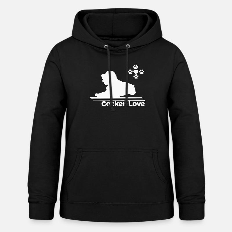 Cocker spaniel silhouette - Women's Hoodie - black