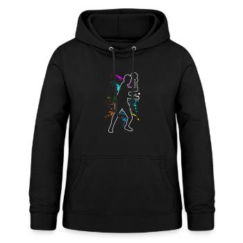tennis de table - Sweat à capuche Femme - noir - Devant - AI Model Female 172 light (172cm)