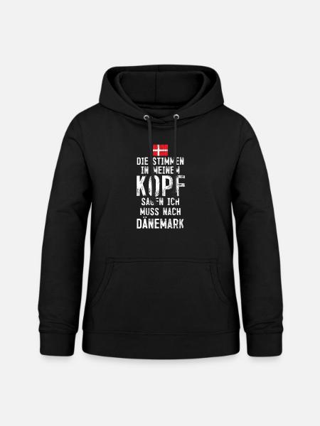 Dänemark - Frauen Hoodie - Schwarz