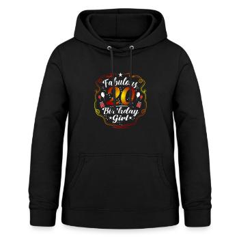 20. Geburtstag - Frauen Hoodie - Schwarz - Vorne - AI Model Female 172 light (172cm)