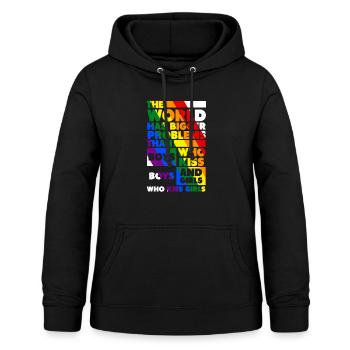 LGBT - Frauen Hoodie - Schwarz - Vorne - AI Model Female 172 light (172cm)