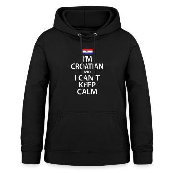 Kroatien - Frauen Hoodie - Schwarz - Vorne - AI Model Female 172 light (172cm)