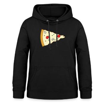 Valentine's Day Pizza Couple Matching (Part 2) - Women's Hoodie - black - Front - AI Model Female 172 light (172cm)