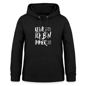 lustiger spruch - Frauen Hoodie - Schwarz - Vorne - AI Model Female 172 light (172cm)