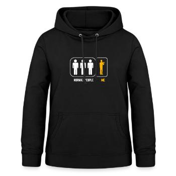 Querflöte - Frauen Hoodie - Schwarz - Vorne - AI Model Female 172 light (172cm)