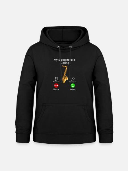 Saxophone - Frauen Hoodie - Schwarz