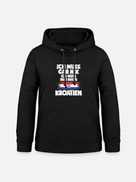 Kroatien - Frauen Hoodie - Schwarz
