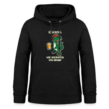 Löschzug Brand Dino Feuerwehr Thekenbrand - Frauen Hoodie - Schwarz - Vorne - AI Model Female 172 light (172cm)