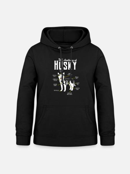 Husky - Frauen Hoodie - Schwarz