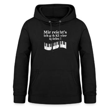 Mir reichts ich geh Klavier spielen Musik Klaviers - Frauen Hoodie - Schwarz - Vorne - AI Model Female 172 light (172cm)