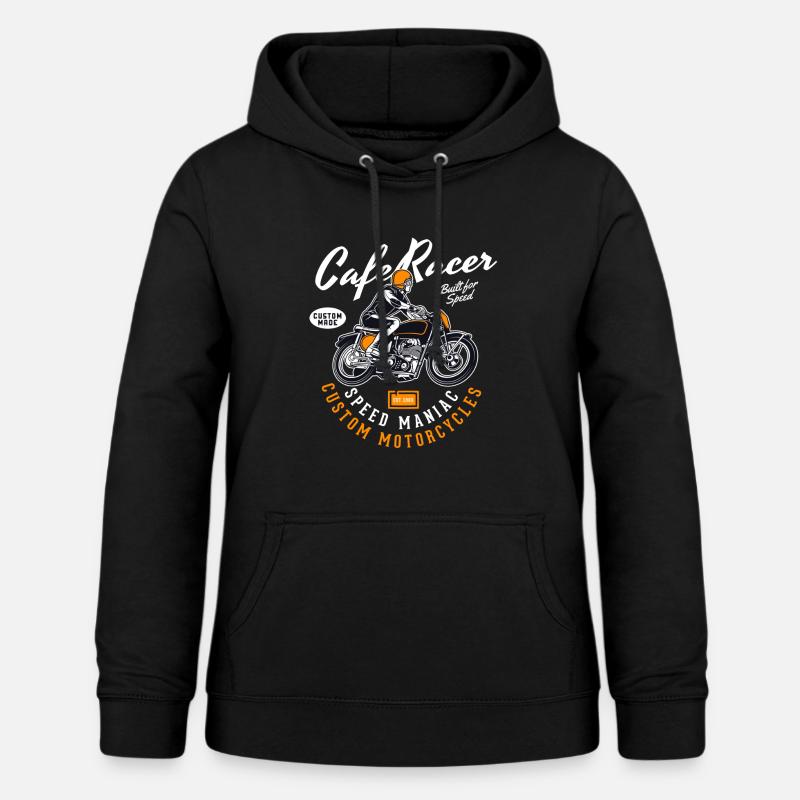 Cafe Racer - Felpa con cappuccio da donna - nero