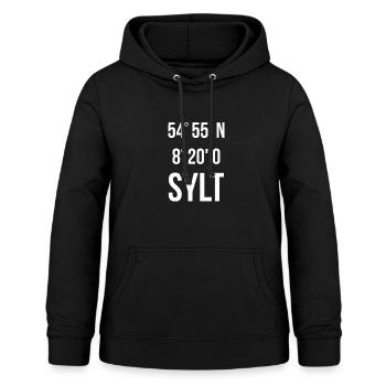 Sylt - Frauen Hoodie - Schwarz - Vorne - AI Model Female 172 light (172cm)