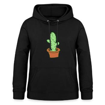 Kaktus - Frauen Hoodie - Schwarz - Vorne - AI Model Female 172 light (172cm)