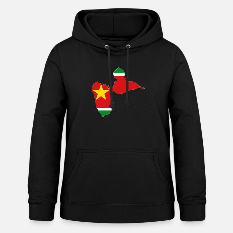 971 Guadelopue Drapeau - Sweat à capuche Femme - noir