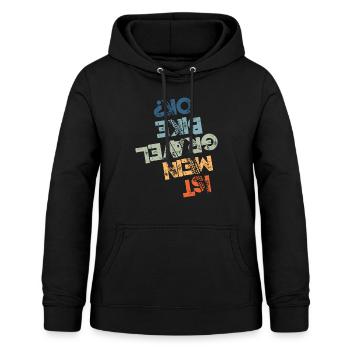 Ist mein Gravel Bike ok Gravel Rider Rennrad Fun - Frauen Hoodie - Schwarz - Vorne - AI Model Female 172 light (172cm)