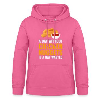 Chicken Nuggets Fast Food Lustiger Spruch - Frauen Hoodie - Pink - Vorne - AI Model Female 172 light (172cm)