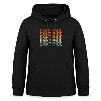 Sankt Paul Minnesota - Frauen Hoodie - Schwarz - Vorne - AI Model Female 172 light (172cm)