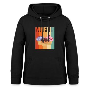 Muffin - Frauen Hoodie - Schwarz - Vorne - AI Model Female 172 light (172cm)