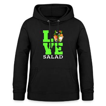 Salade d’amour - Sweat à capuche Femme - noir - Devant - AI Model Female 172 light (172cm)