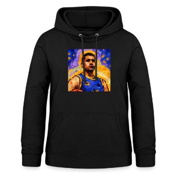 Basketball Malerei - Frauen Hoodie - Schwarz - Vorne - AI Model Female 172 light (172cm)
