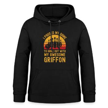 Bowling und Griffon - Frauen Hoodie - Schwarz - Vorne - AI Model Female 172 light (172cm)